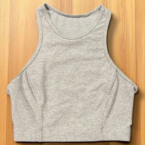 Outdoor Voices Athena Crop Top XS Gray Racerback Athletic Tank Sports Bra